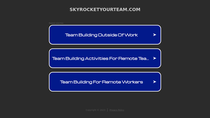 Skyrocket Your Team Landing Page