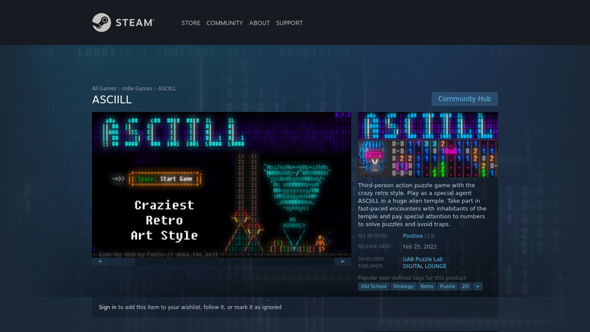 ASCIILL Landing Page