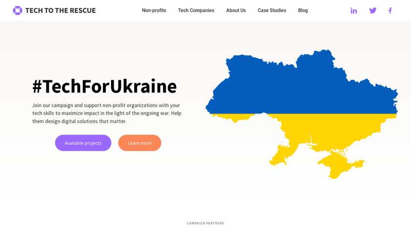 techtotherescue.org Tech For Ukraine Landing Page
