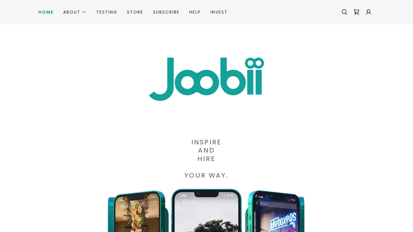Joobii Landing page