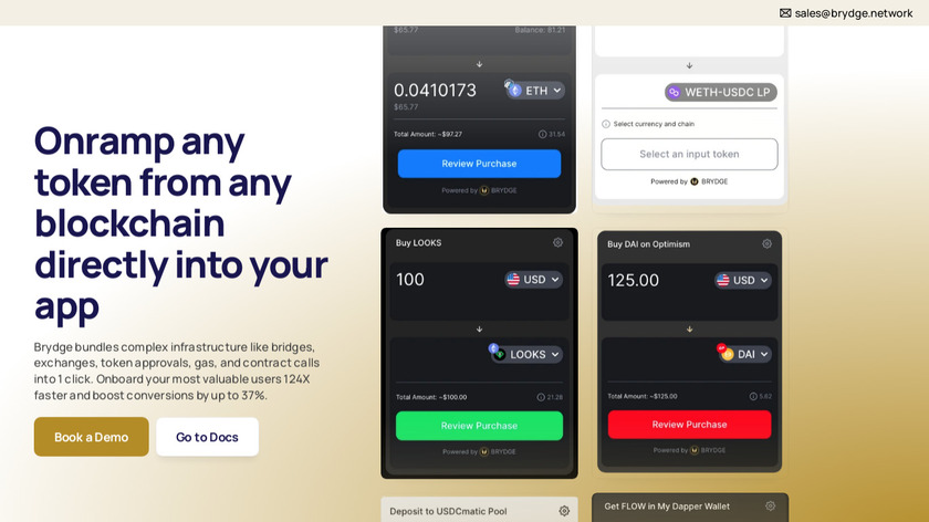 BRYDGE Landing Page
