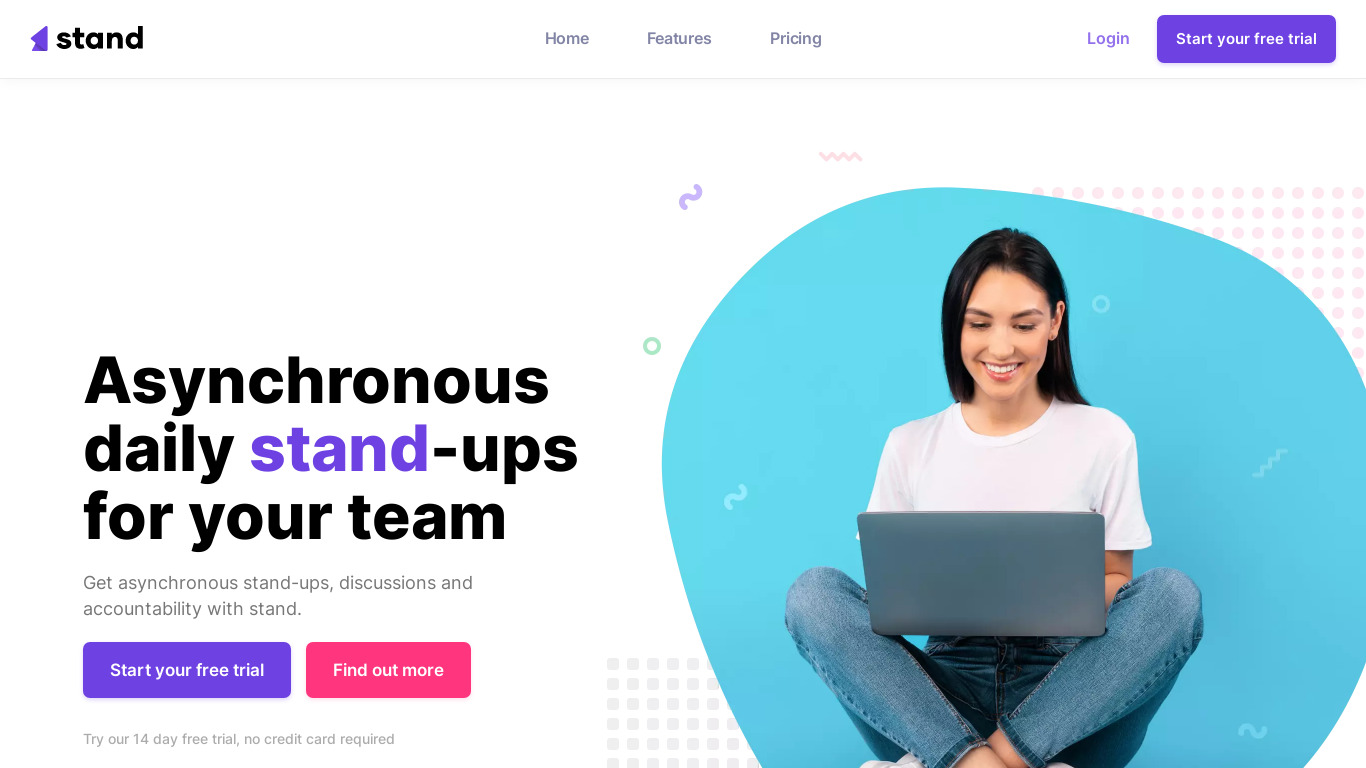 Stand Landing page