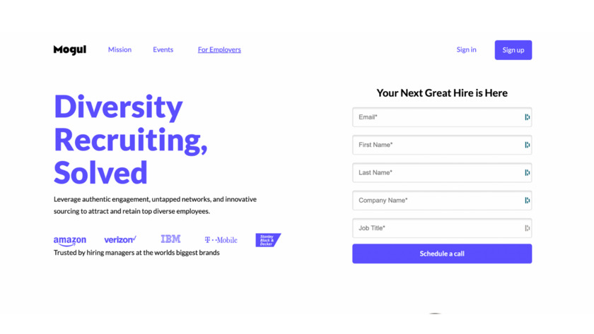 Mogul Landing Page