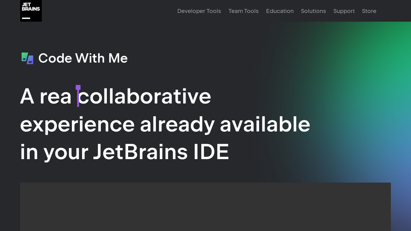 JetBrains Code With Me Landing page
