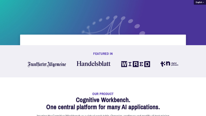 ExB Cognitive Workbench Landing Page