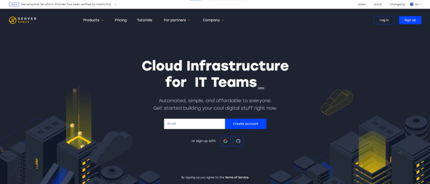 Serverspace.io Landing Page