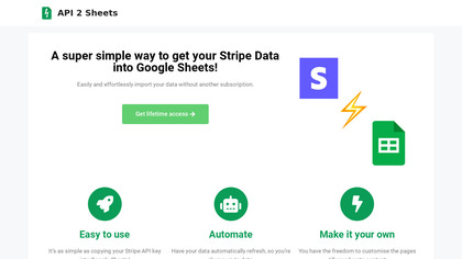 api2sheets for Stripe screenshot