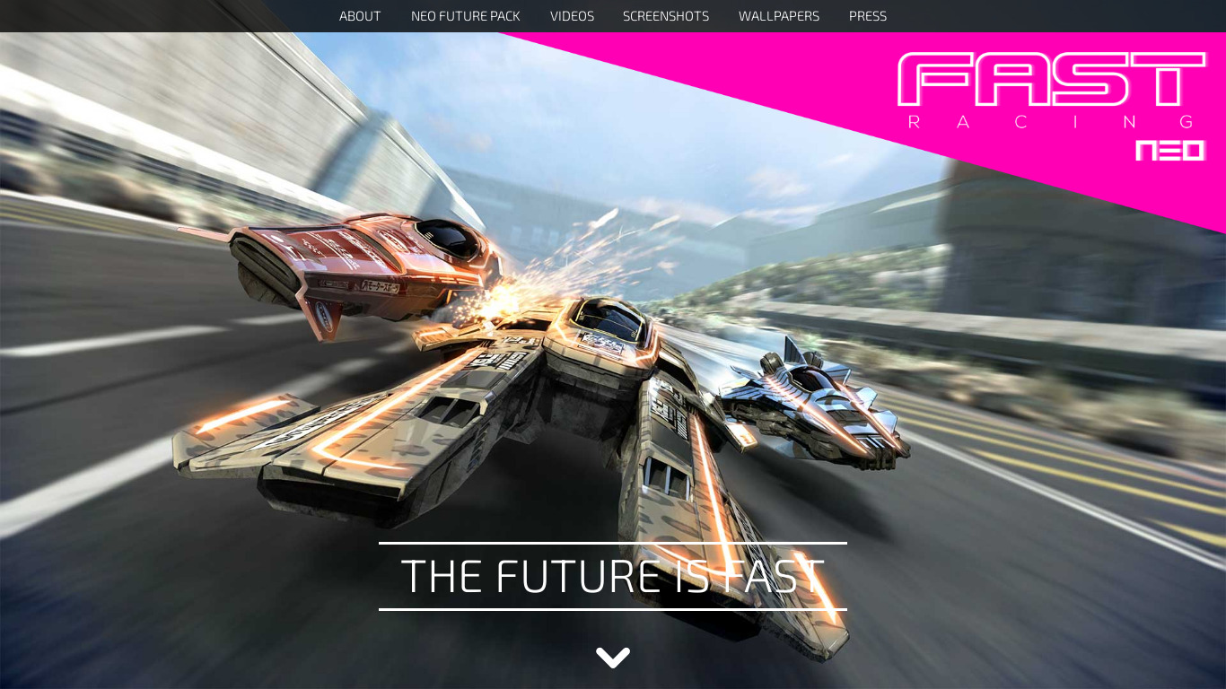 FAST Racing NEO Landing page