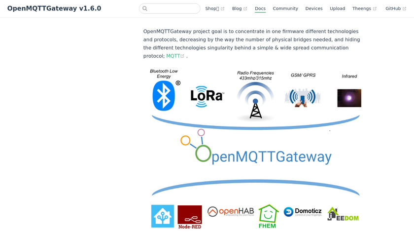 OpenMQTTGateway Landing Page