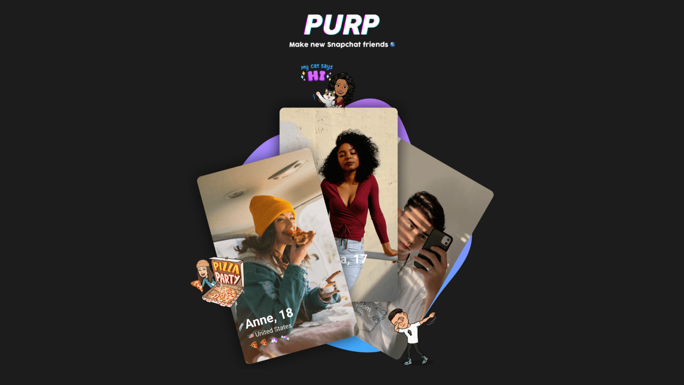 Purp Social Landing page