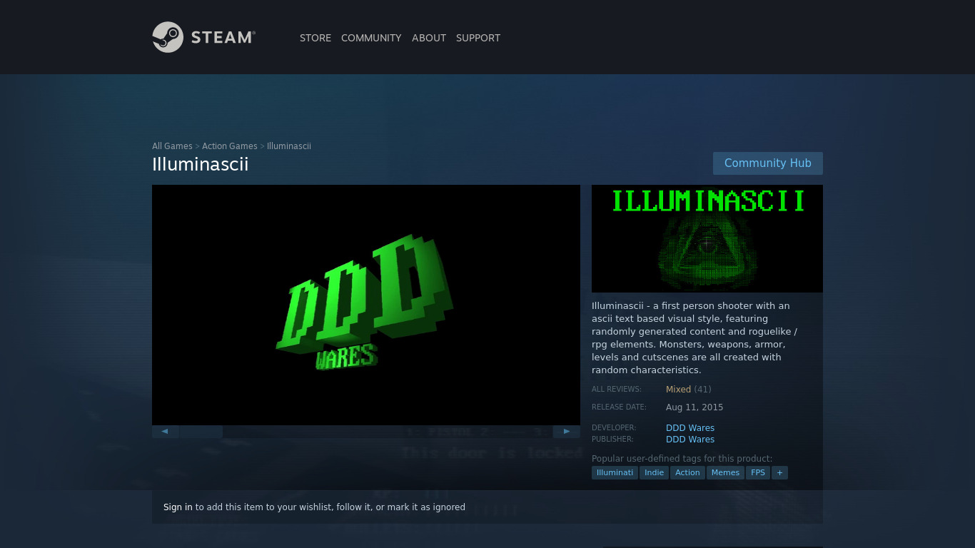 Illuminascii Landing page