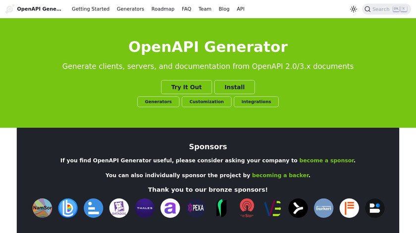 OpenAPI Generator Landing Page