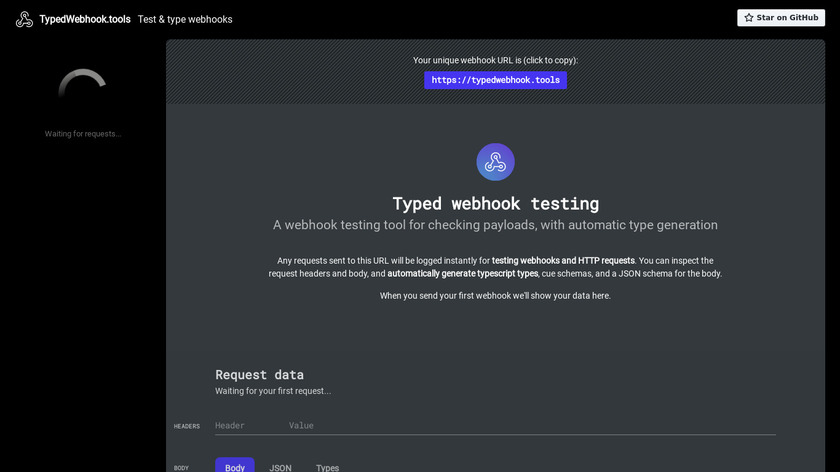 TypedWebhook.tools Landing Page
