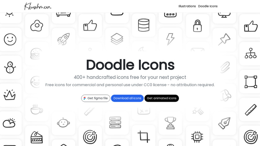 Doodle icons Landing Page