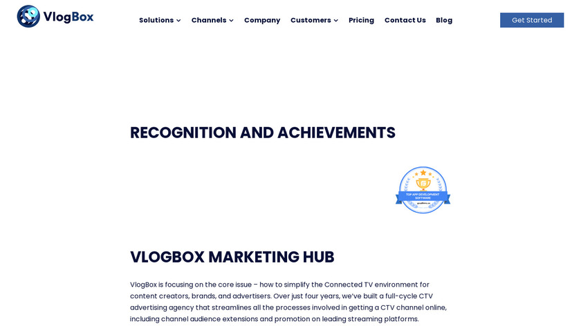 VlogBox Landing Page