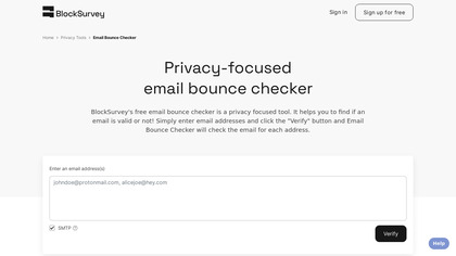 Email Bounce Checker from BlockSurvey image