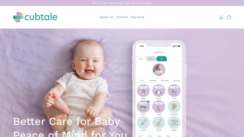 Cubtale Baby Tracker Landing Page