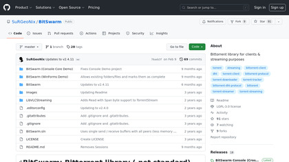 BitSwarm Client GUI image