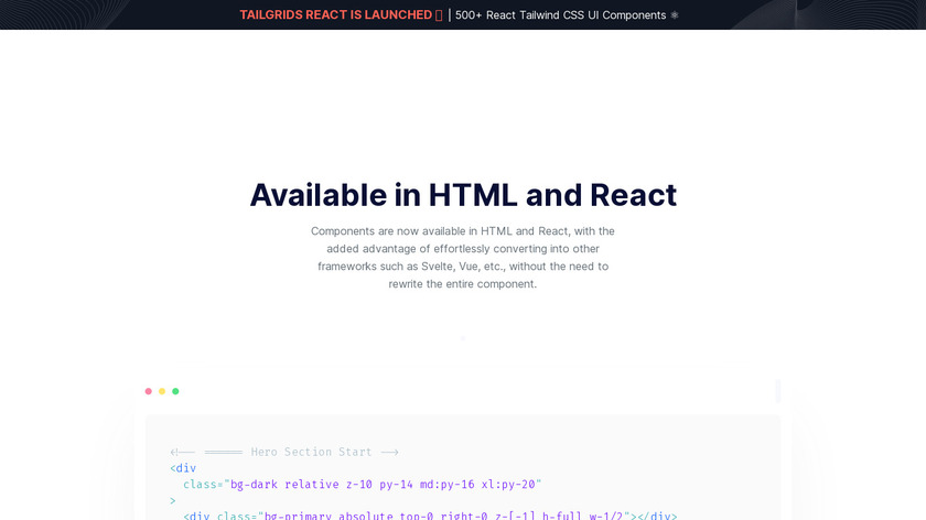 TailGrids Landing Page