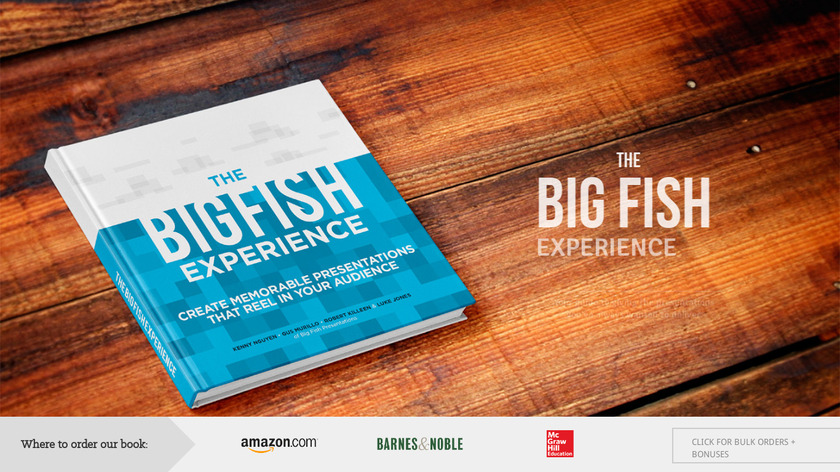 The Big Fish Experience Landing Page