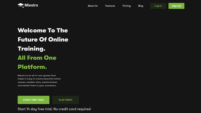 Miestro Landing Page