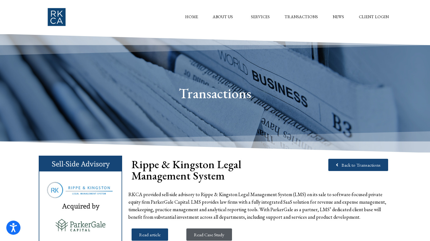 Rippe & Kingston Landing page