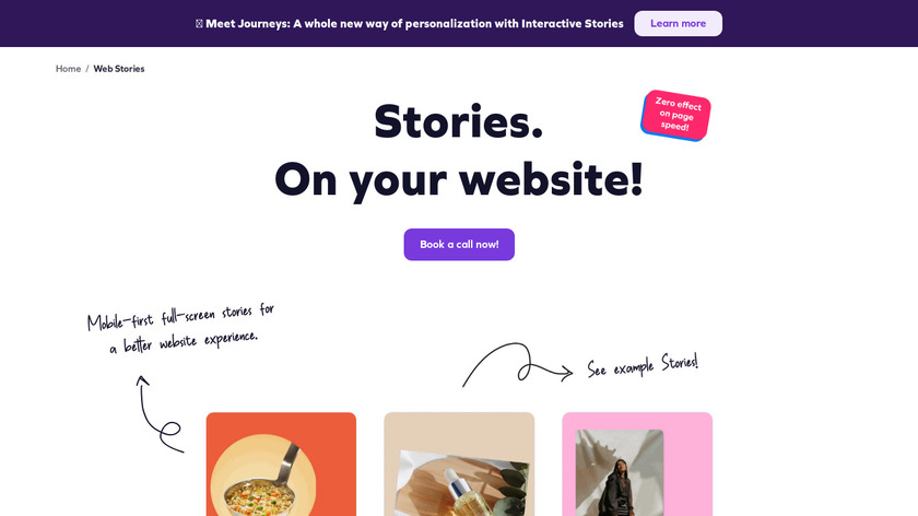 Web Stories by Storyly Landing Page