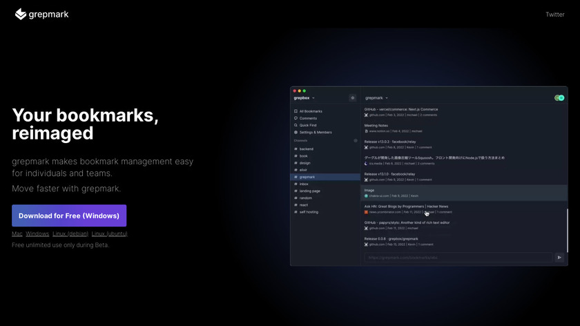 grepmark Landing Page
