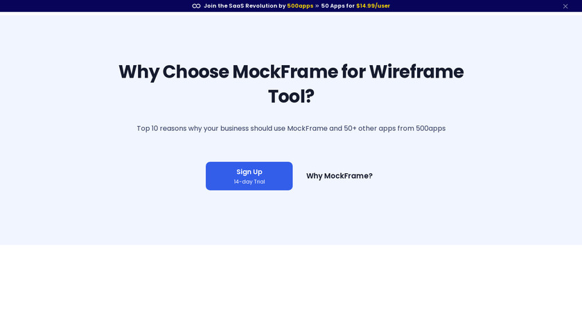 MockFrame Landing Page