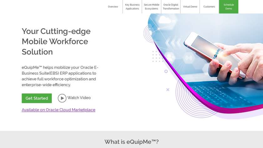 eQuipMe by Aspire Systems Landing Page