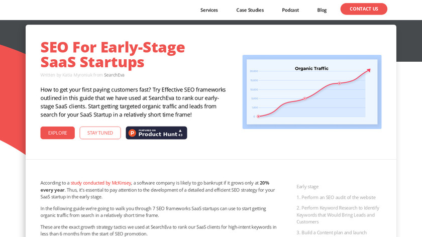 SEO for Early-Stage SaaS Startups Landing Page