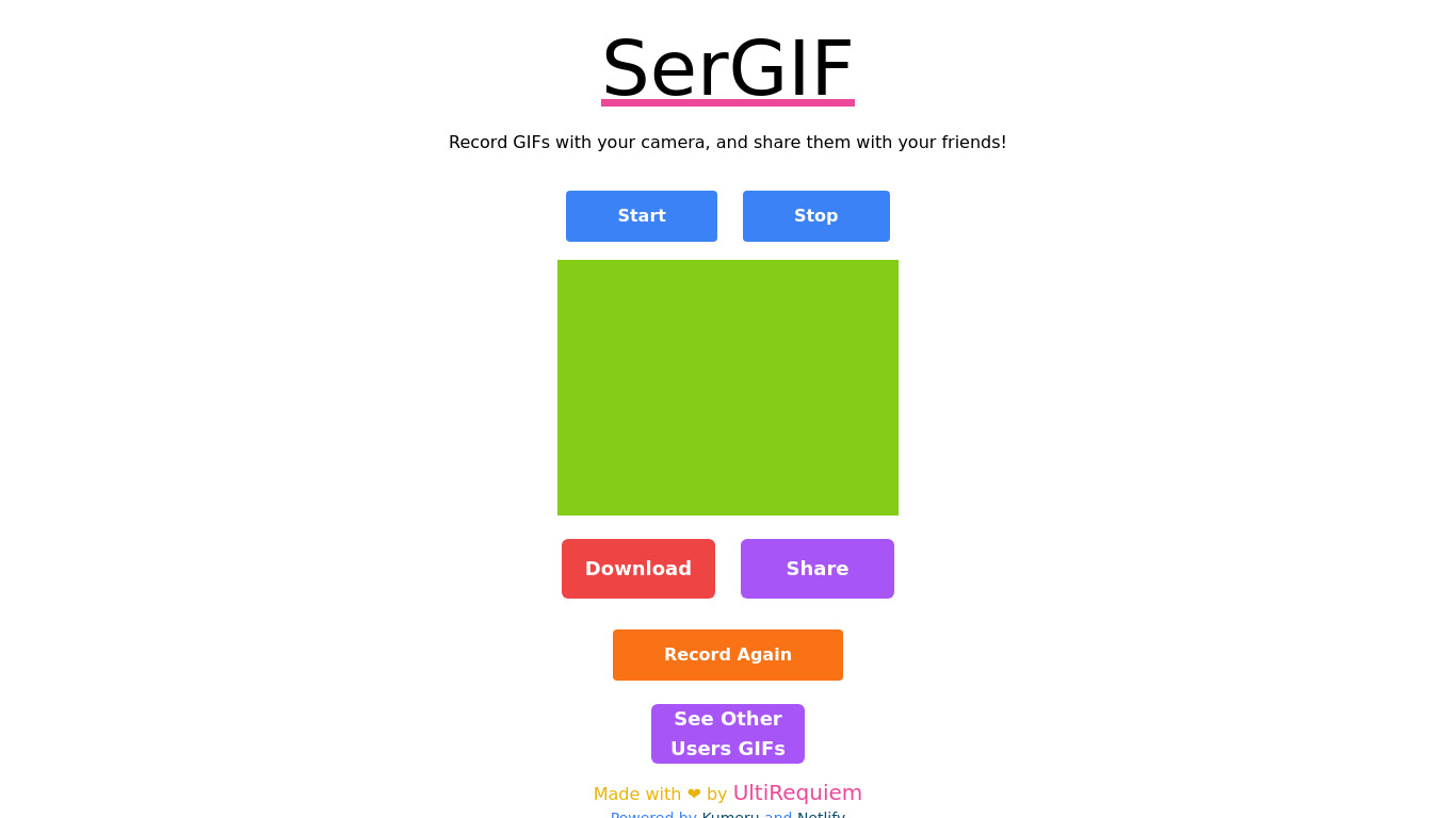 Sergif Landing page