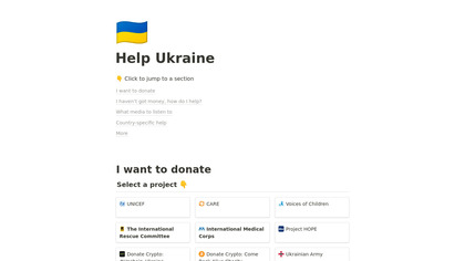 Help Ukraine | Crowdsourced List image