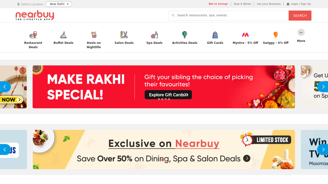 NearBuy Landing page