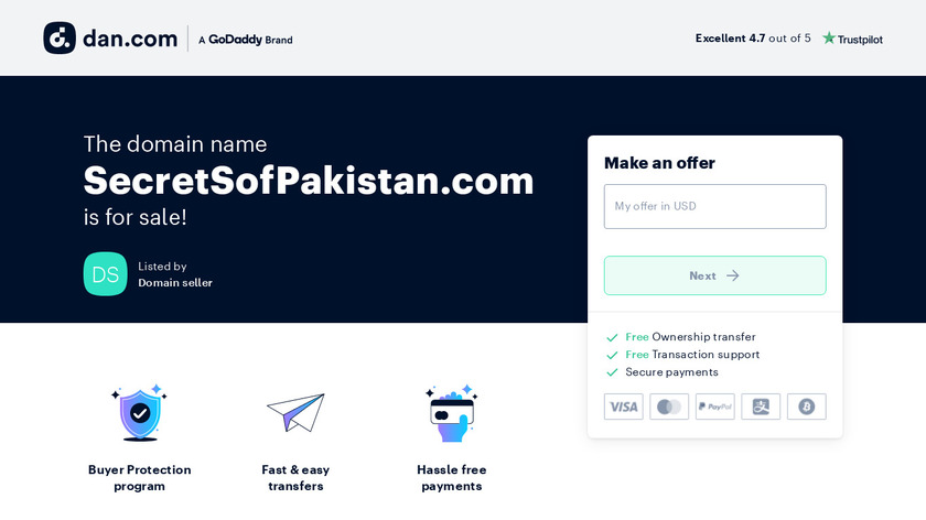 Secrets Of Pakistan Landing Page