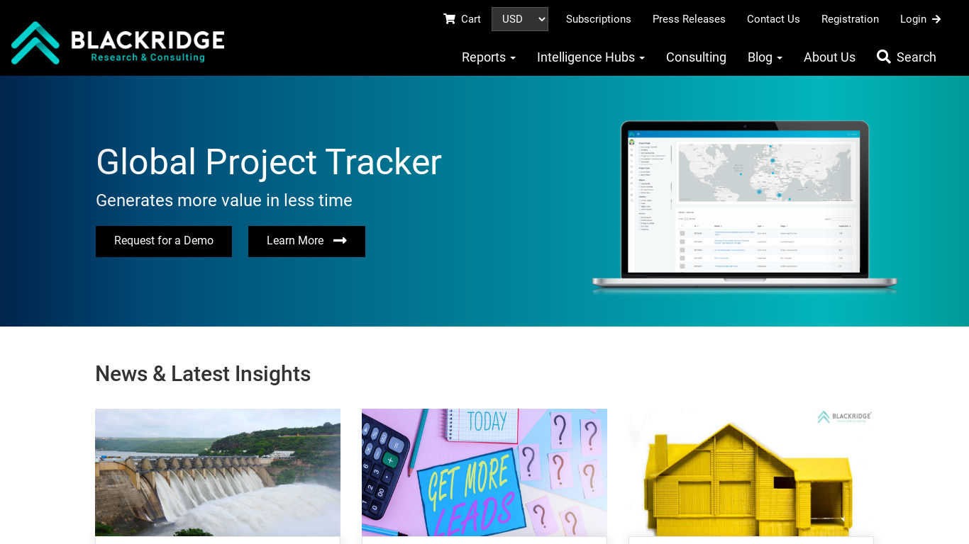 Blackridge Research & Consulting Landing page