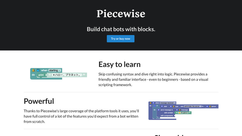 Piecewise Landing Page