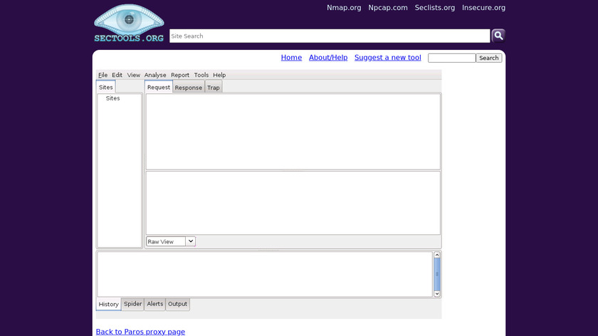 Paros Proxy Landing Page