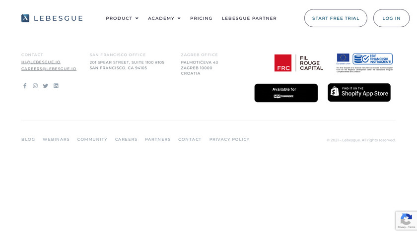 Lebesgue.io Landing Page