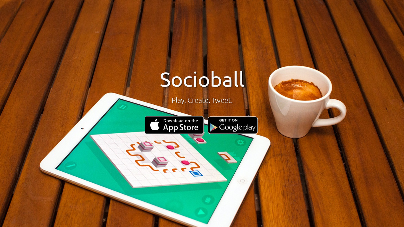 Socioball Landing page