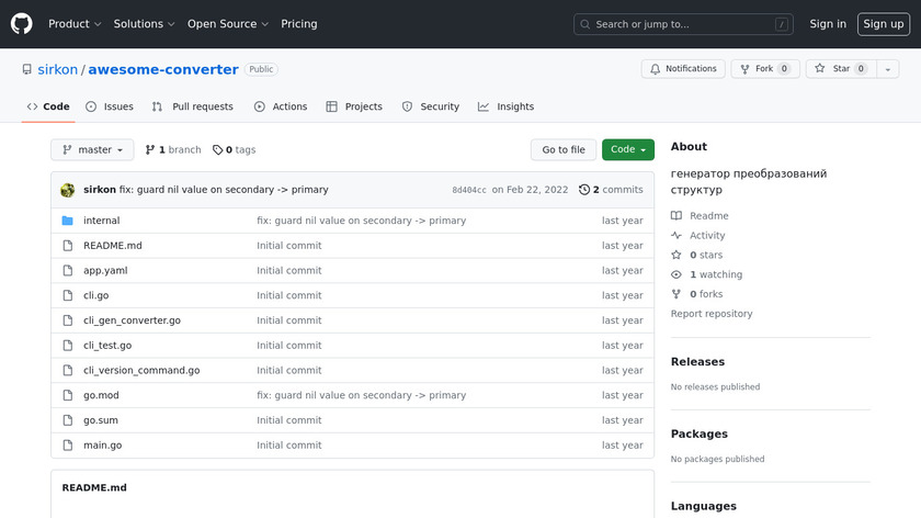 Awesome Converter Landing Page