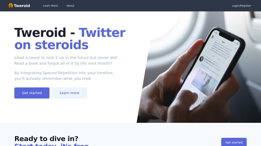 Tweroid Landing Page
