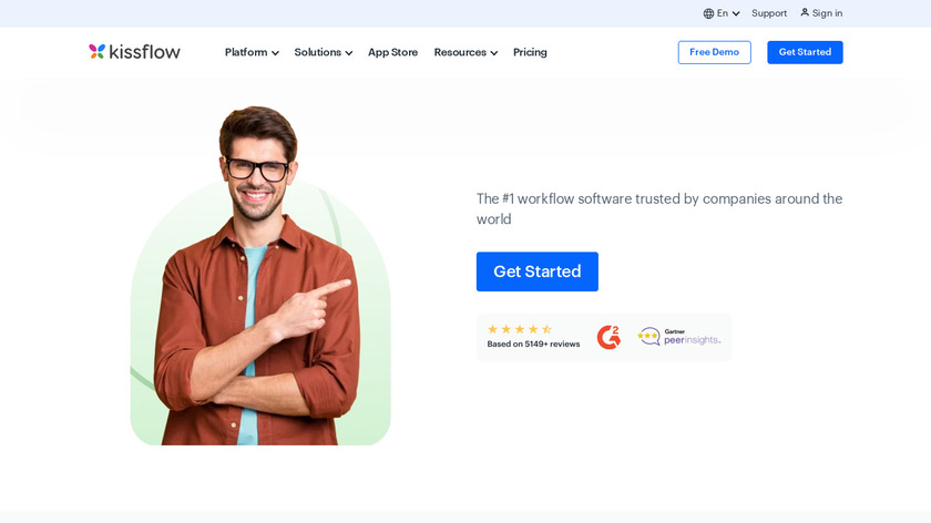 Kissflow Workflow Landing Page