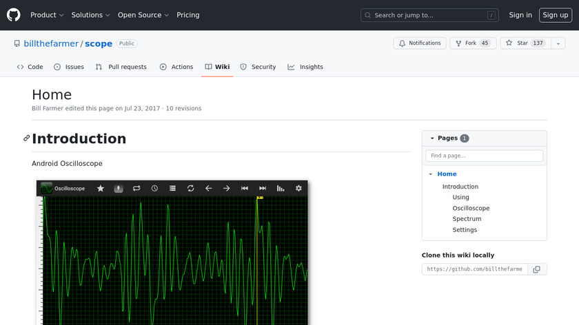 Oscilloscope Landing Page