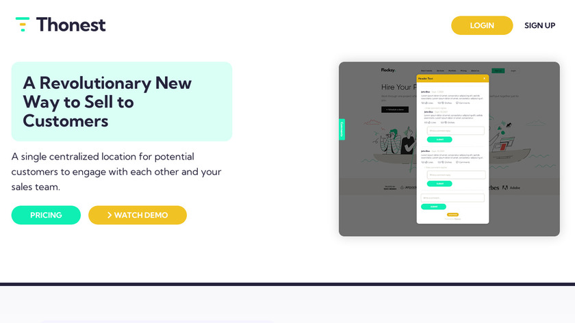 Thonest Landing Page