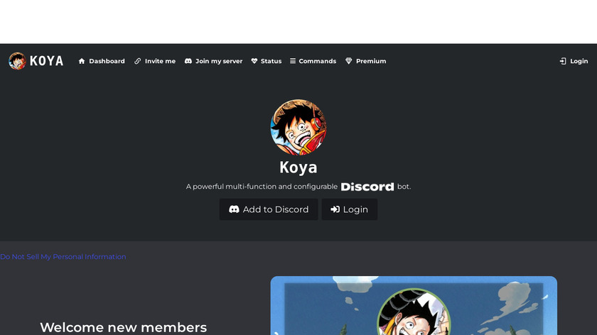 Koya Bot Landing Page