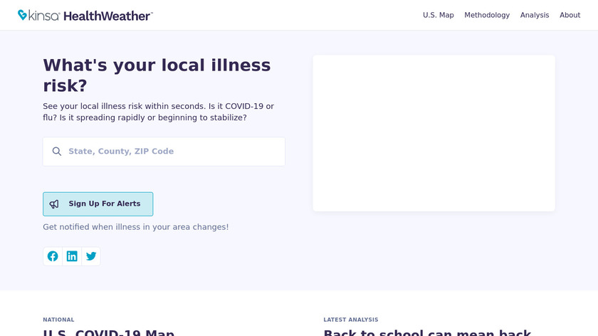 US Health Weather Map Landing Page