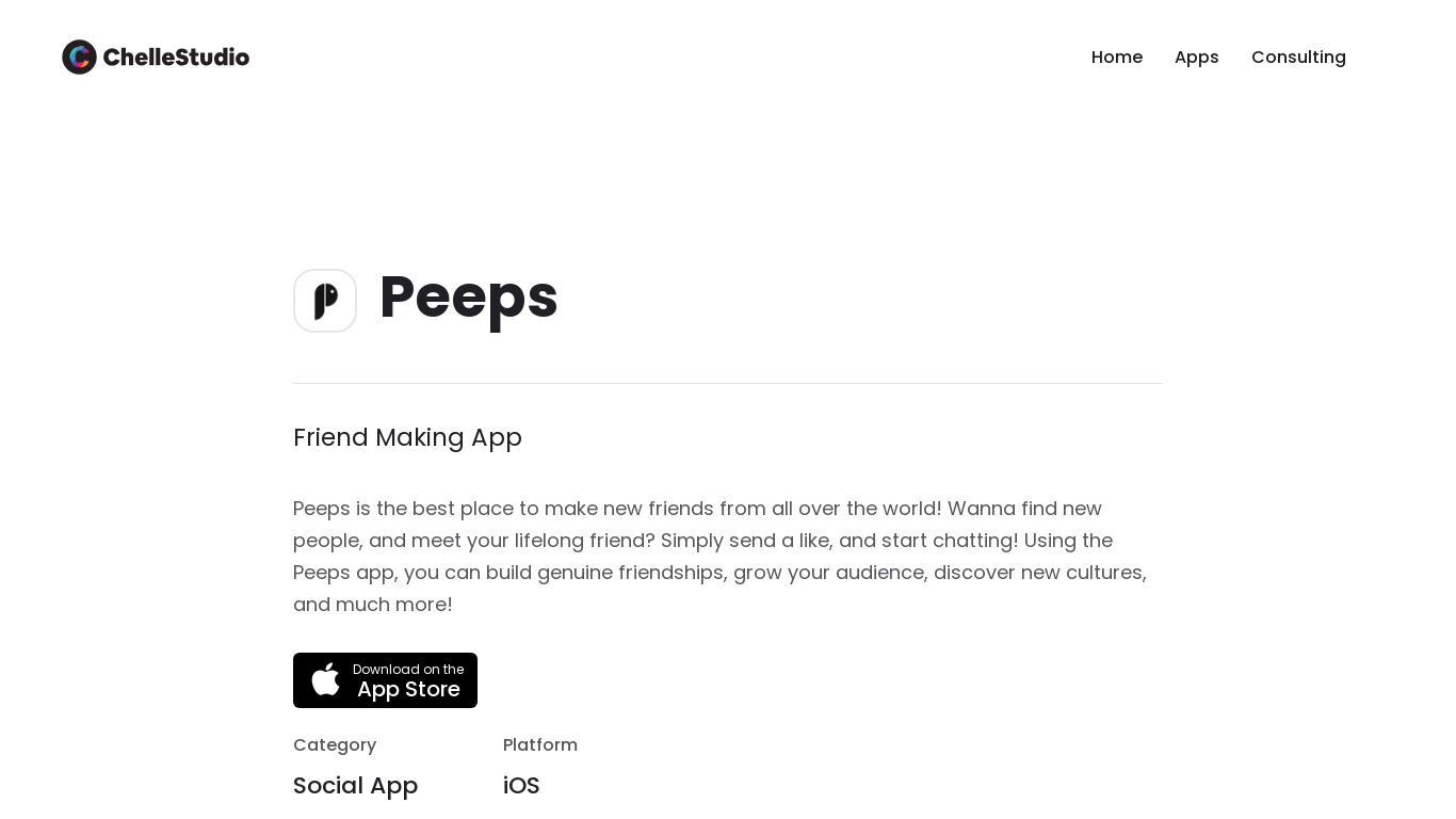 Peeps – Make New Friends Landing page
