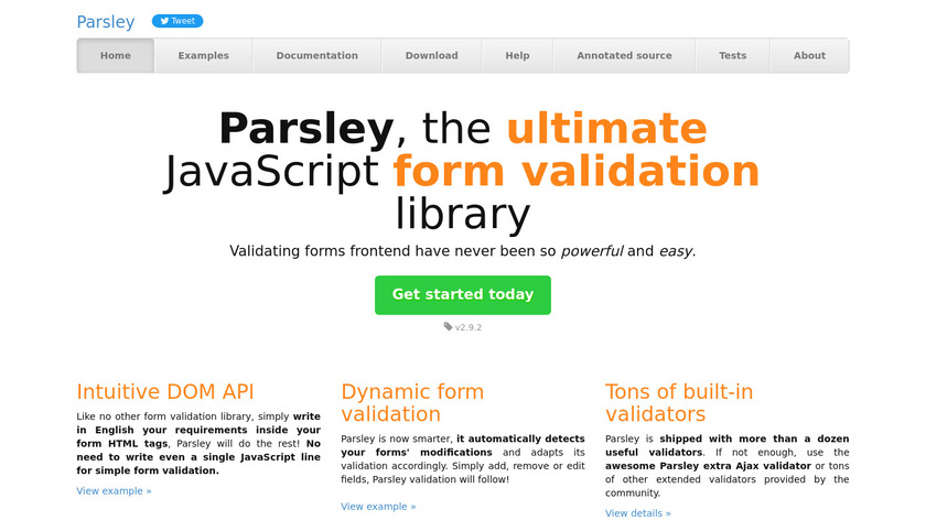 Parsley Landing Page