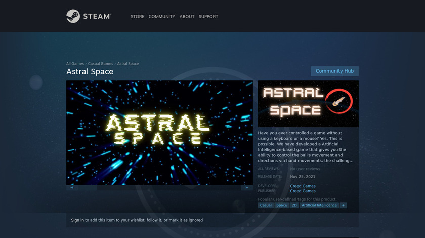 Astral Space Landing Page